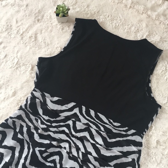 Boston Proper NWT Zebra Plus Size v neck dress - Picture 7 of 8